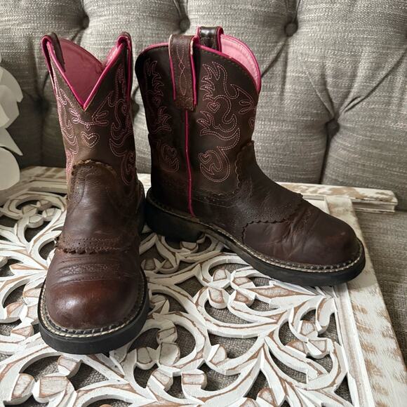 Ariat Western Brown Leather Cowboy Boots Women’s 7.5 - Picture 3 of 8